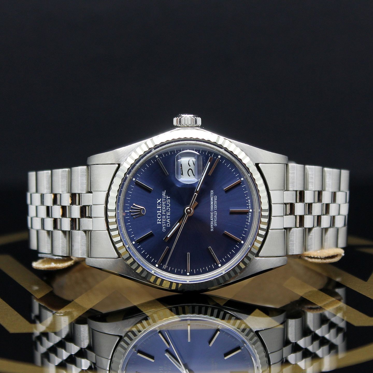 Rolex Datejust 16014 (1987) - Blue dial 36 mm Steel case (4/7)