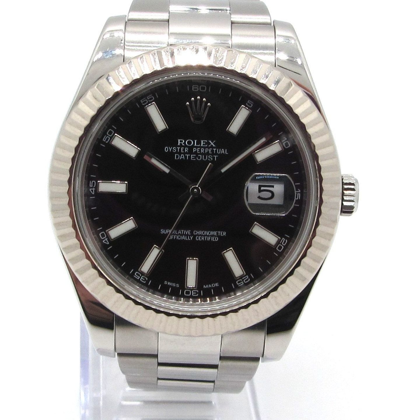 Rolex Datejust II 116334 (2009) - Black dial 41 mm Steel case (4/6)