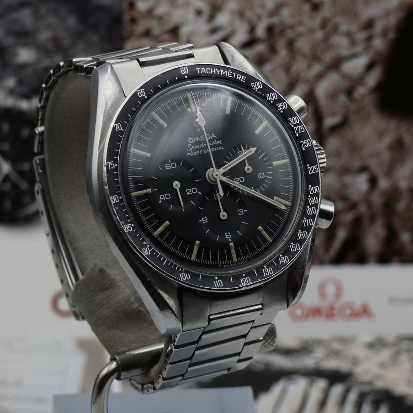 Omega Speedmaster Professional Moonwatch 145.012 (1968) - Zwart wijzerplaat 42mm Staal (1/7)