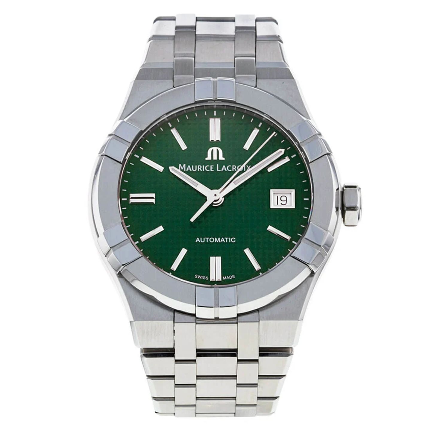Maurice Lacroix Aikon AI6007-SS002-630-1 (2023) - Groen wijzerplaat 39mm Staal (3/3)