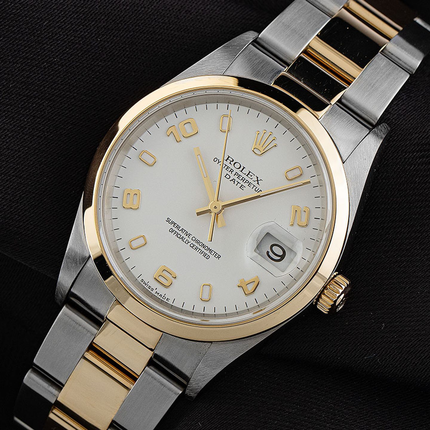 Rolex Oyster Perpetual Date 15203 (2000) - 34 mm Gold/Steel case (3/8)