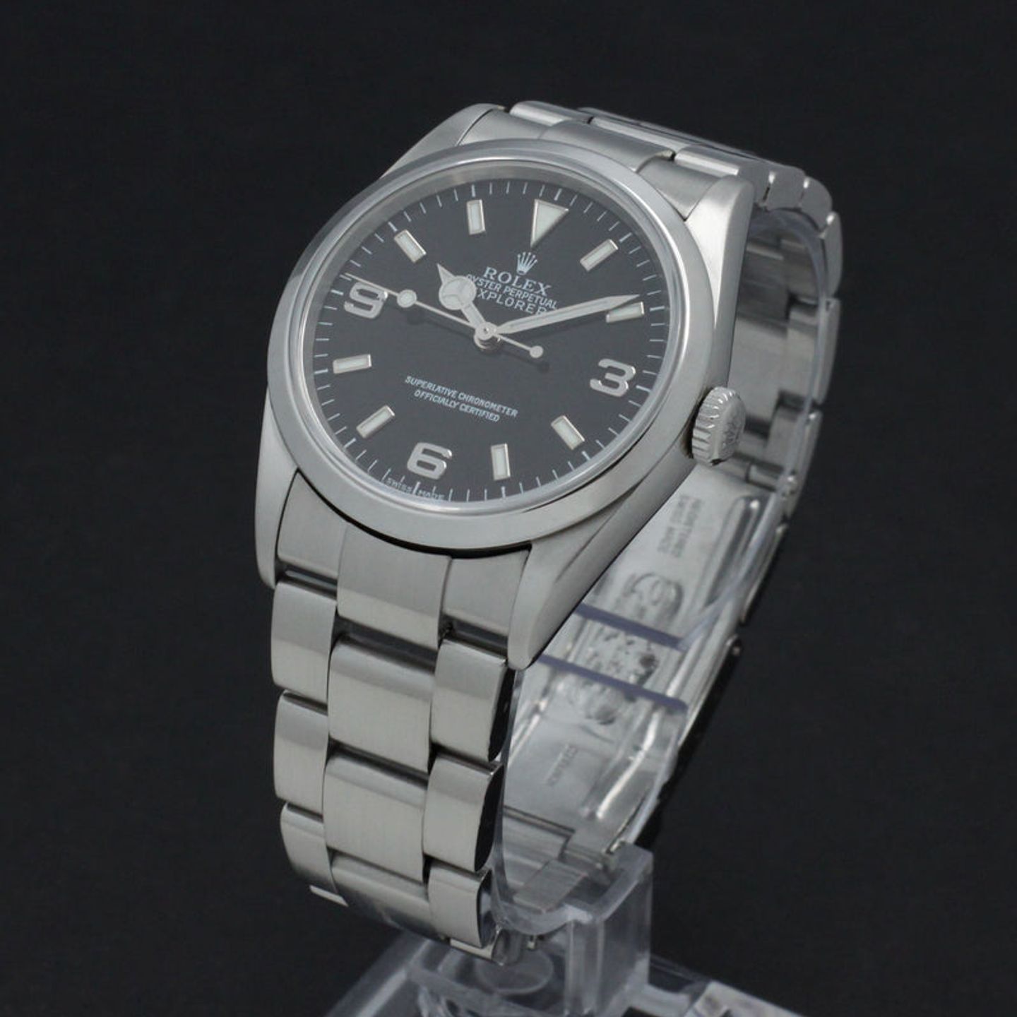 Rolex Explorer 114270 (2001) - Zwart wijzerplaat 36mm Staal (5/7)