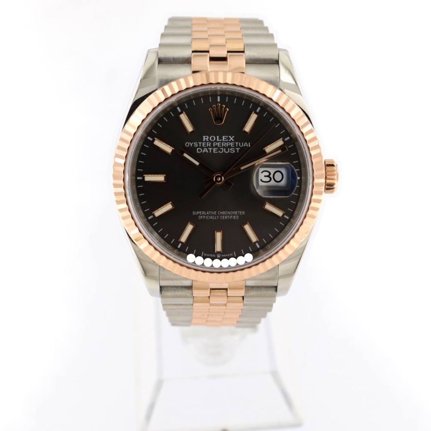 Rolex Datejust 36 126231 (Unknown (random serial)) - Grey dial 36 mm Gold/Steel case (1/4)