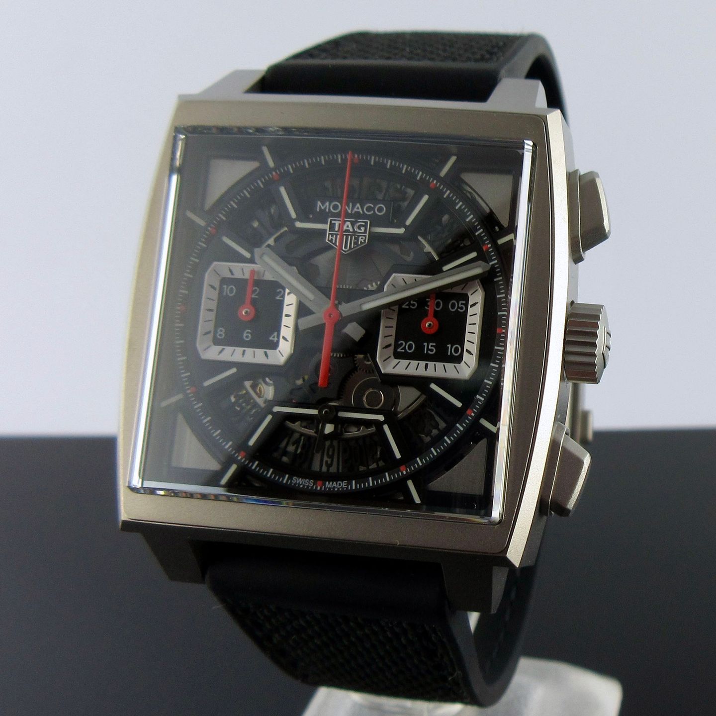 TAG Heuer Monaco CBL2183.FT6236 (2024) - Transparant wijzerplaat 39mm Titanium (1/8)