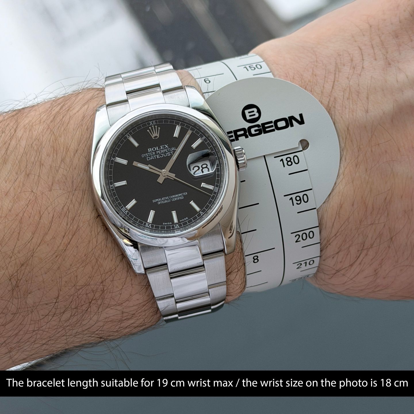 Rolex Datejust 36 116200 (2013) - Black dial 36 mm Steel case (2/8)