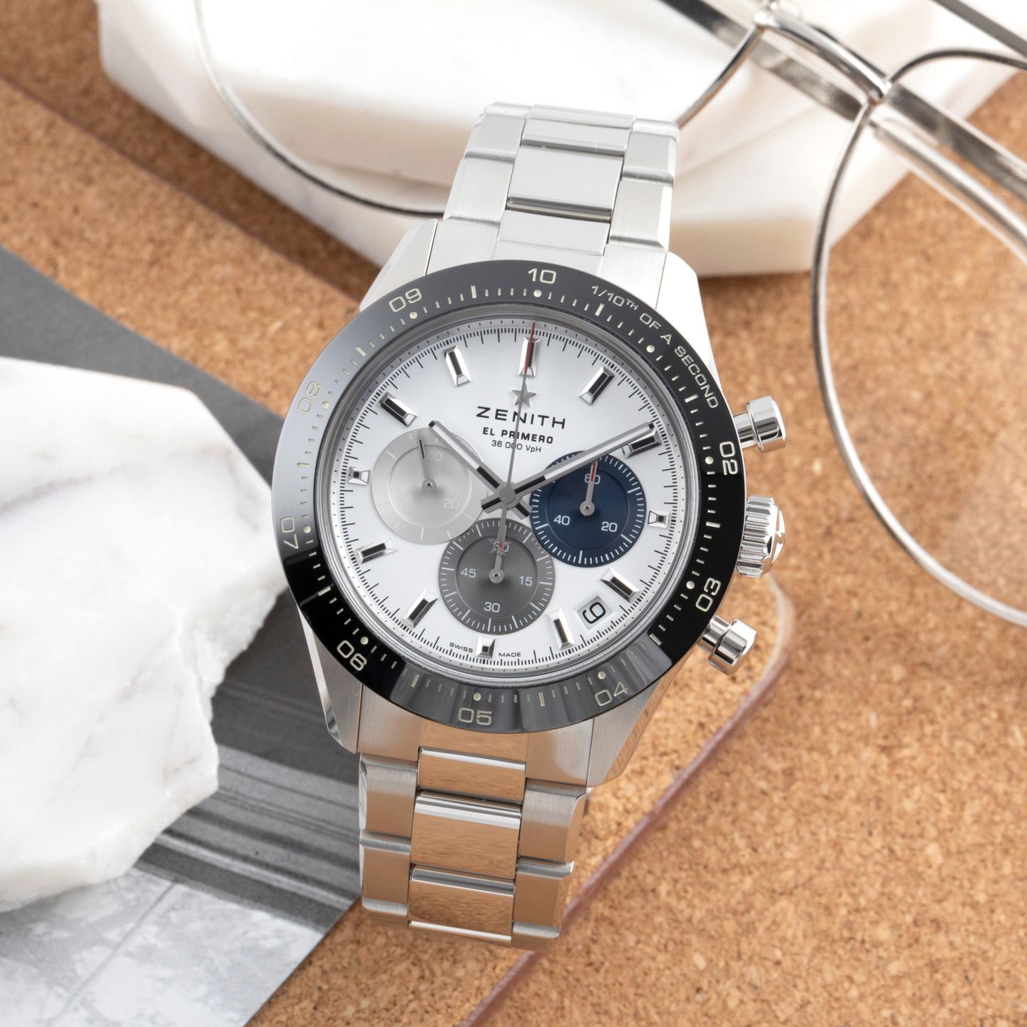 Zenith Chronomaster Sport 03.3100.3600/69.M3100 (Unknown (random serial)) - White dial 41 mm Steel case (1/8)