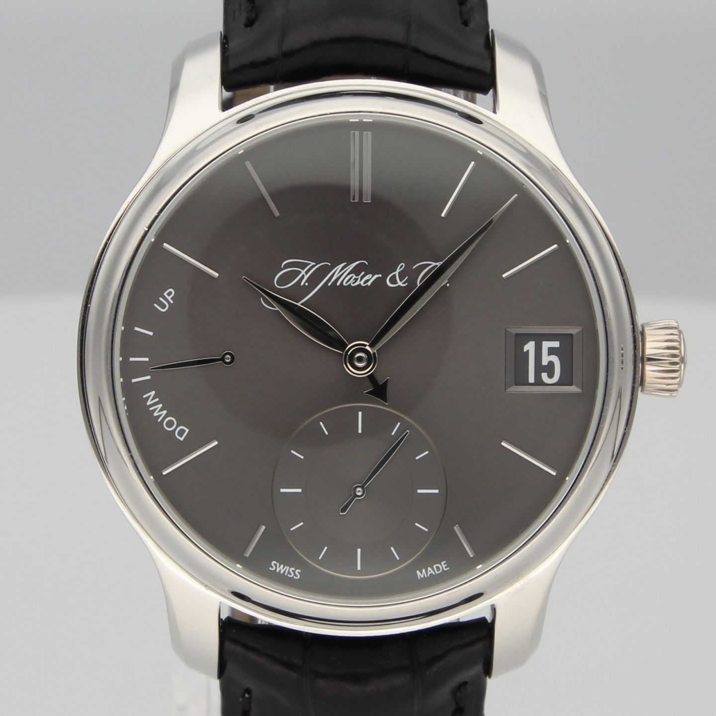 H. Moser & Cie. Unknown 341.501-006 (2010) - Grijs wijzerplaat 41mm Platina (1/8)