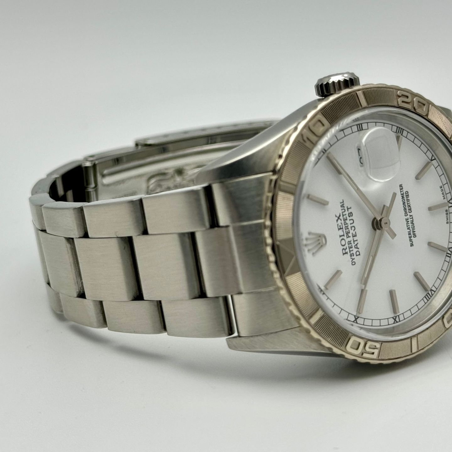 Rolex Datejust Turn-O-Graph 16264 (2007) - Wit wijzerplaat 36mm Staal (9/10)