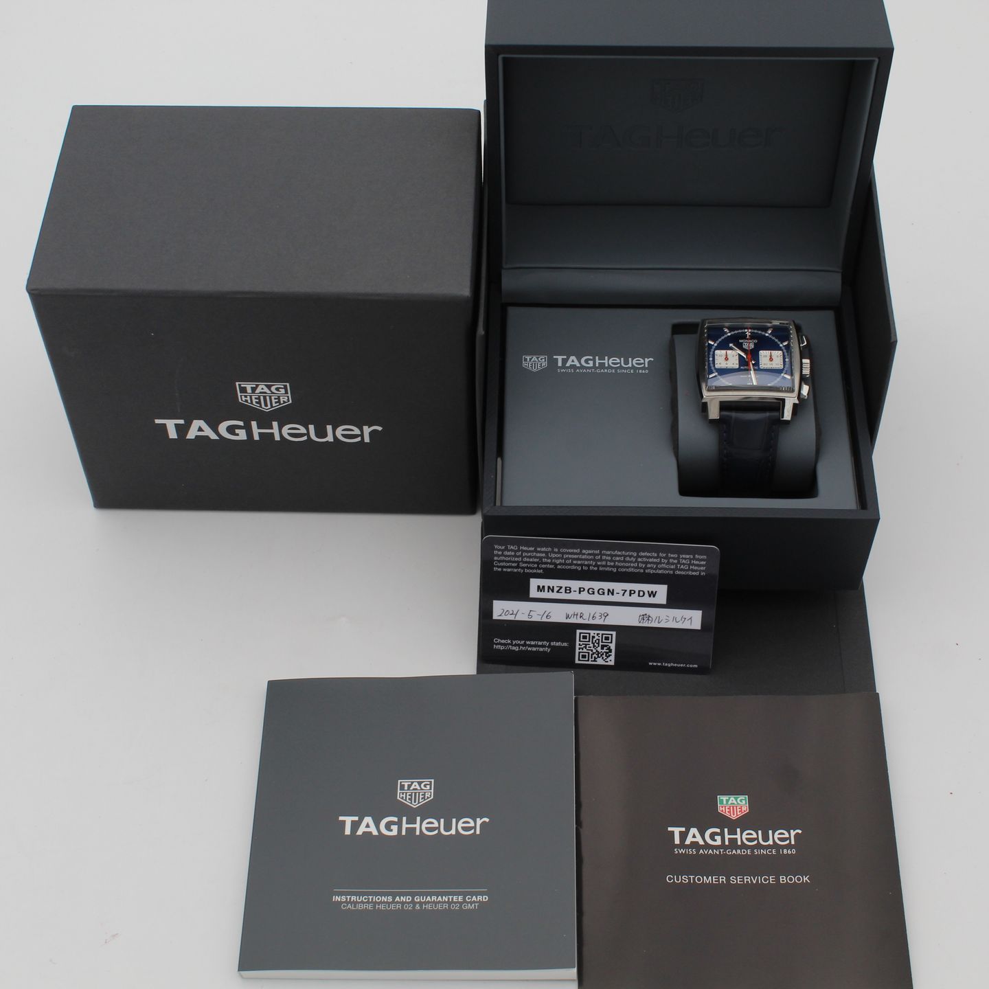 TAG Heuer Monaco CBL2111.FC6453 (2021) - Blauw wijzerplaat 39mm Staal (2/8)