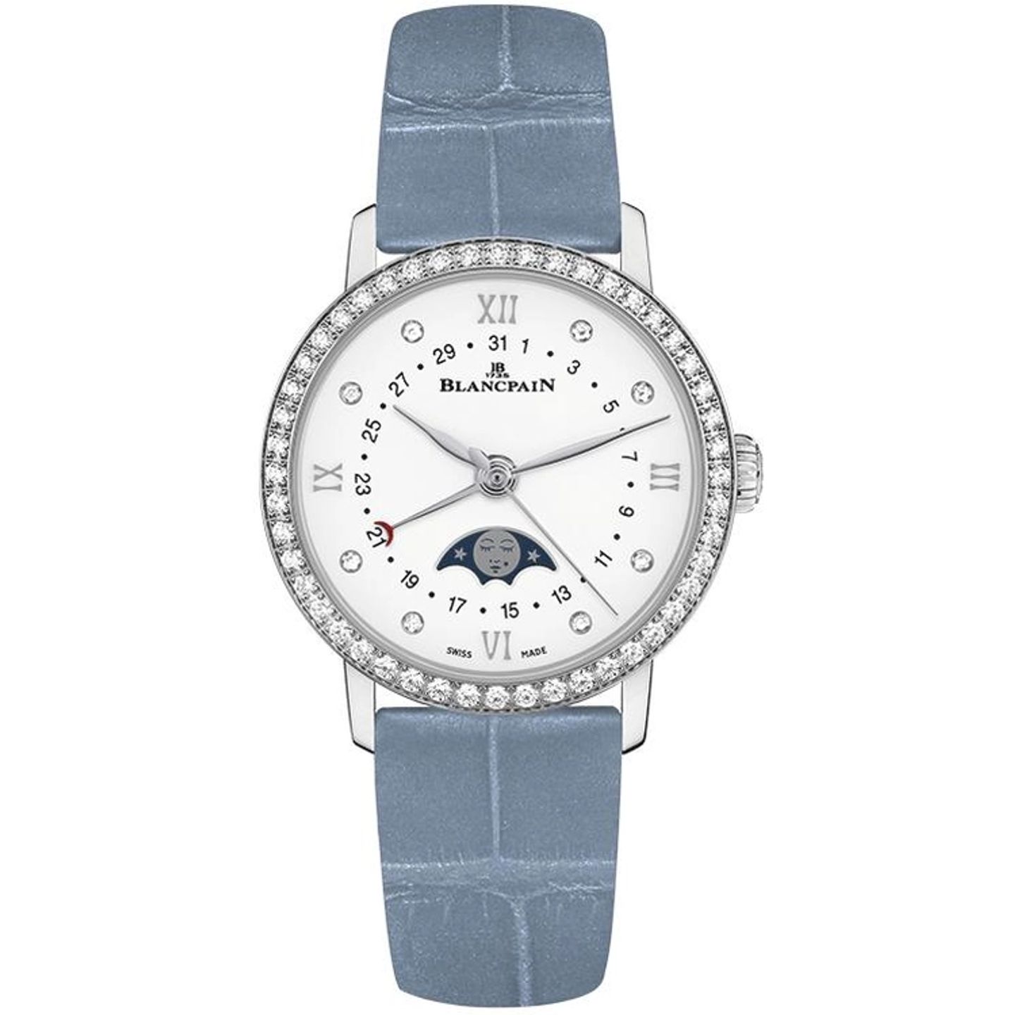 Blancpain Villeret 6106-4628-95A (2026) - Wit wijzerplaat 30mm Staal (1/1)