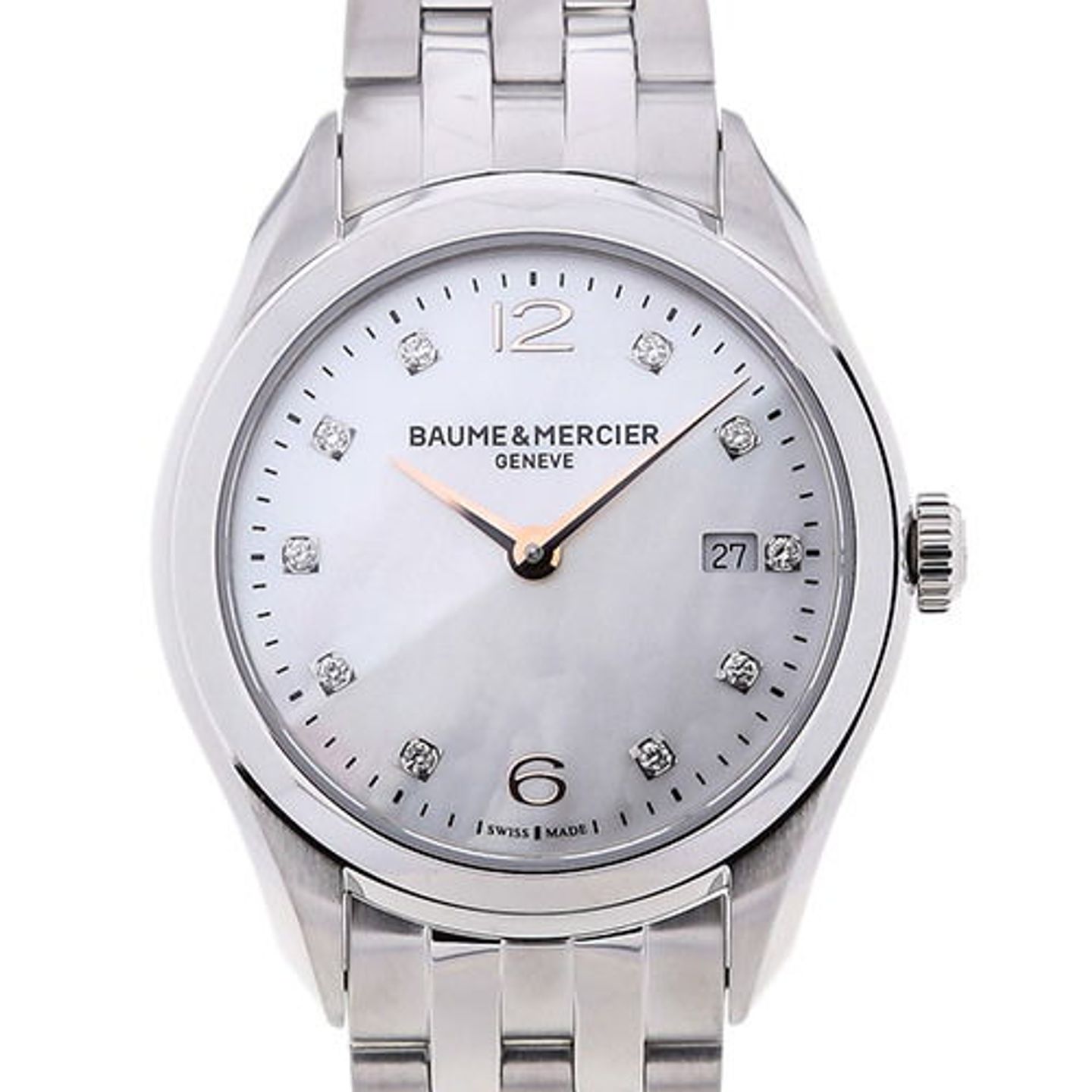 Baume & Mercier Clifton M0A10176 (2023) - Parelmoer wijzerplaat 30mm Staal (1/4)