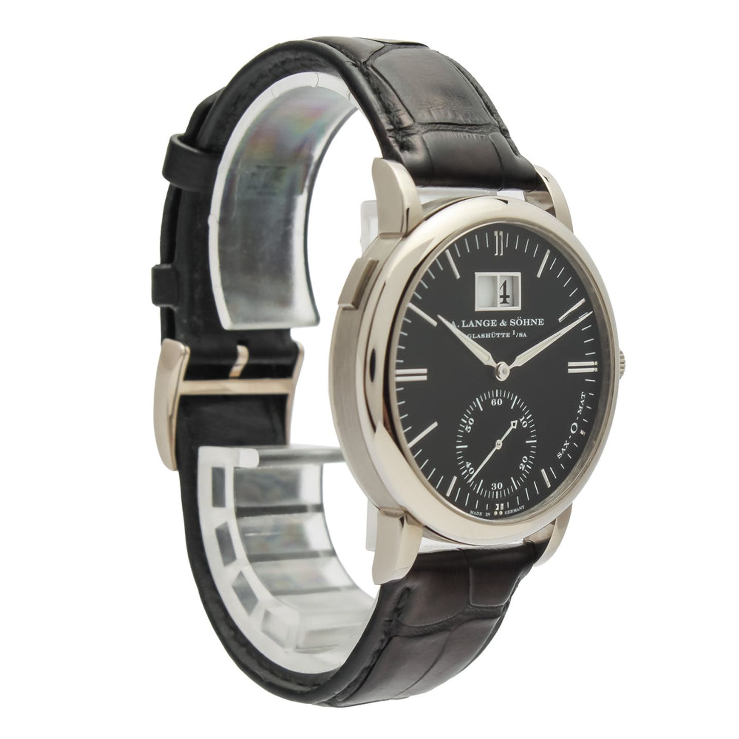 A. Lange & Söhne Langematik 308.027 (Unknown (random serial)) - Black dial 37 mm White Gold case (6/14)