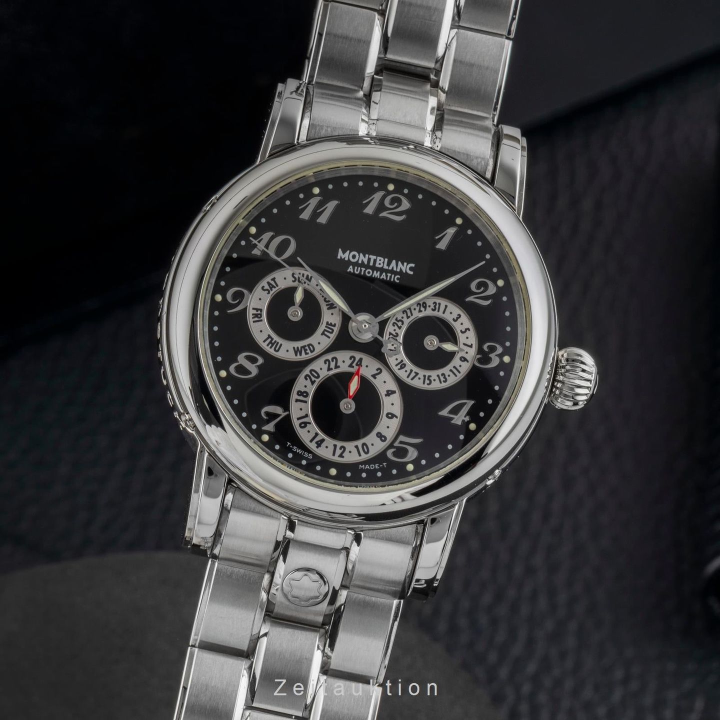 Montblanc Sport 7018 (2005) - Zwart wijzerplaat 38mm Staal (1/8)