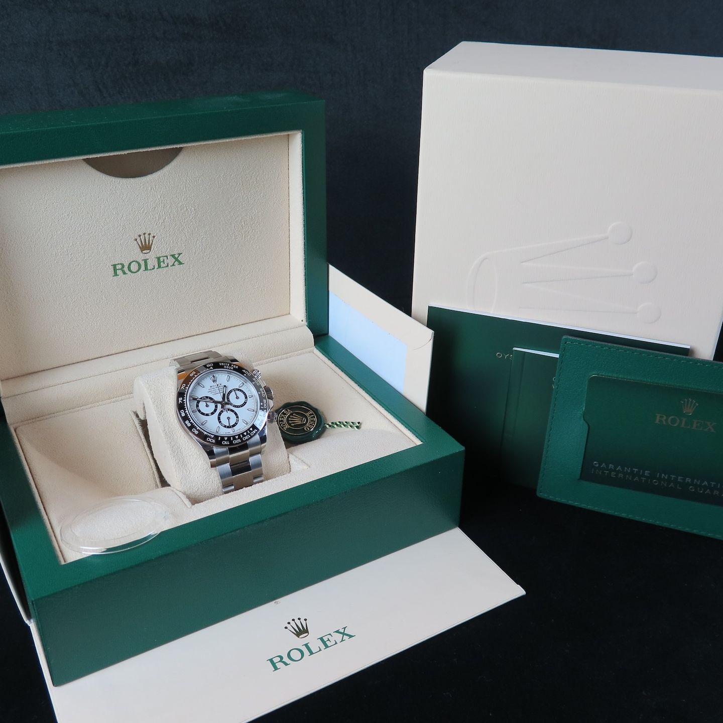 Rolex Daytona 126500LN (2024) - Wit wijzerplaat 40mm Staal (8/8)