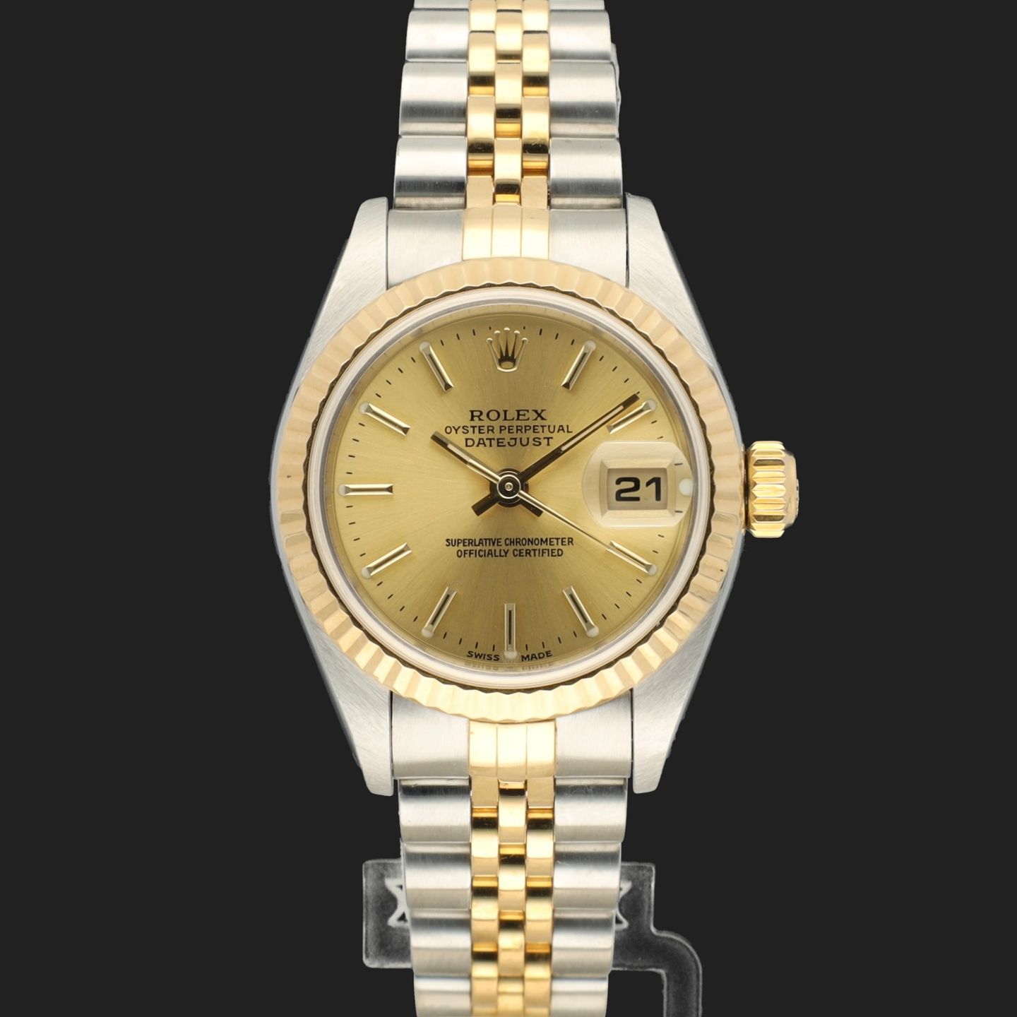 Rolex Lady-Datejust 79173 (2001) - Champagne dial 26 mm Gold/Steel case (2/8)