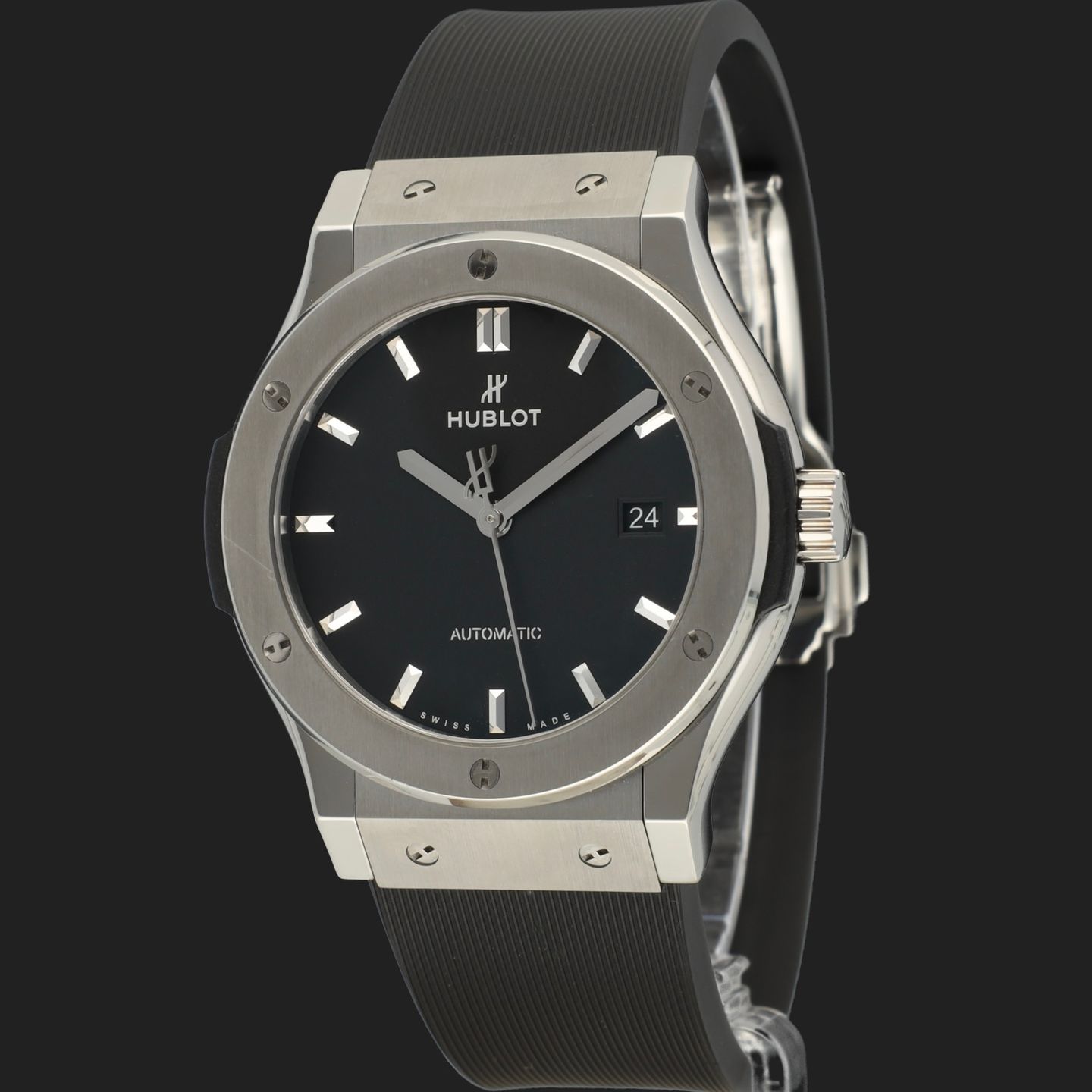 Hublot Classic Fusion 542.NX.1171.RX (Unknown (random serial)) - Black dial 42 mm Titanium case (1/8)