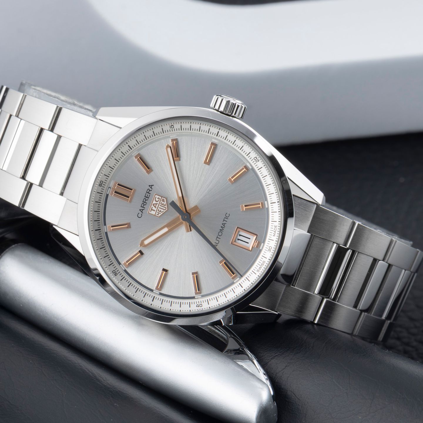 TAG Heuer Carrera Lady WBN2310.BA0001 (Unknown (random serial)) - Grey dial 36 mm Steel case (2/8)