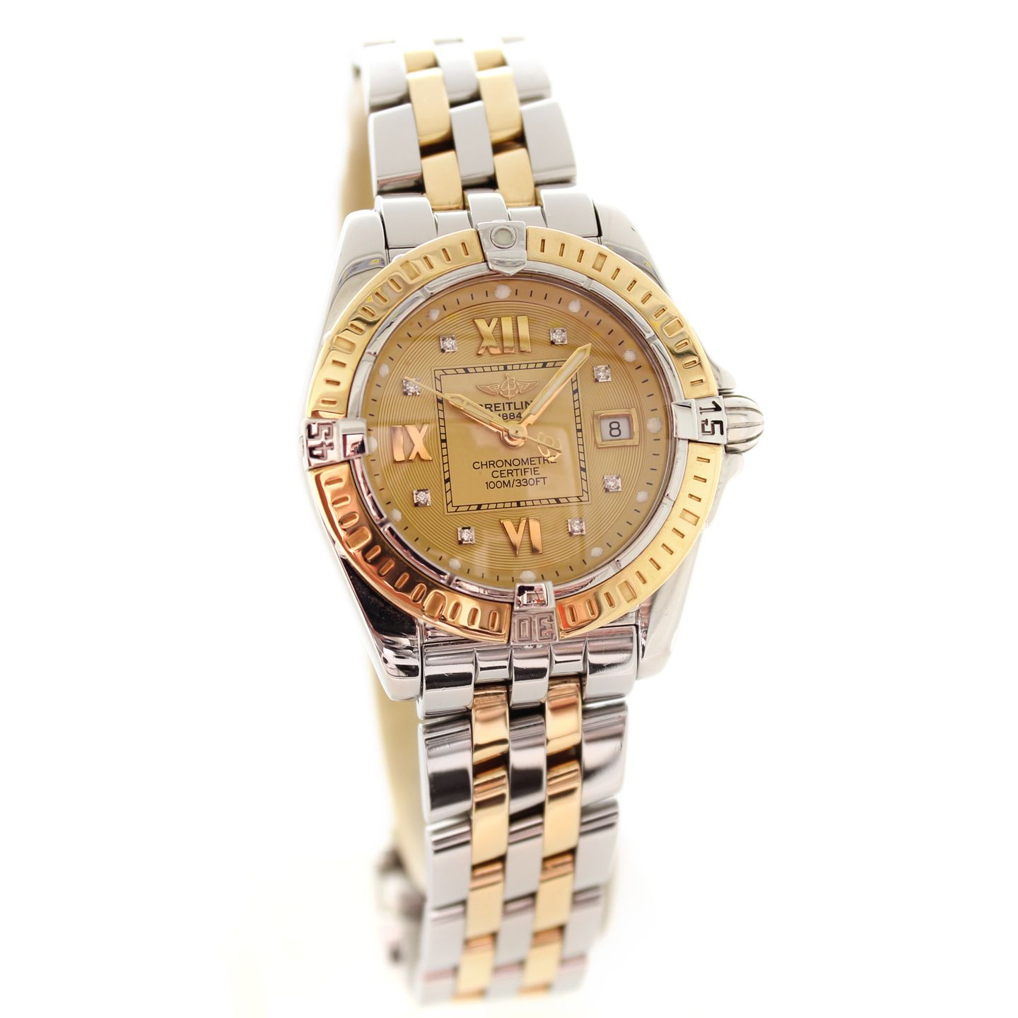 Breitling Cockpit Lady D71356 (Onbekend (willekeurig serienummer)) - Goud wijzerplaat 32mm Goud/Staal (5/7)