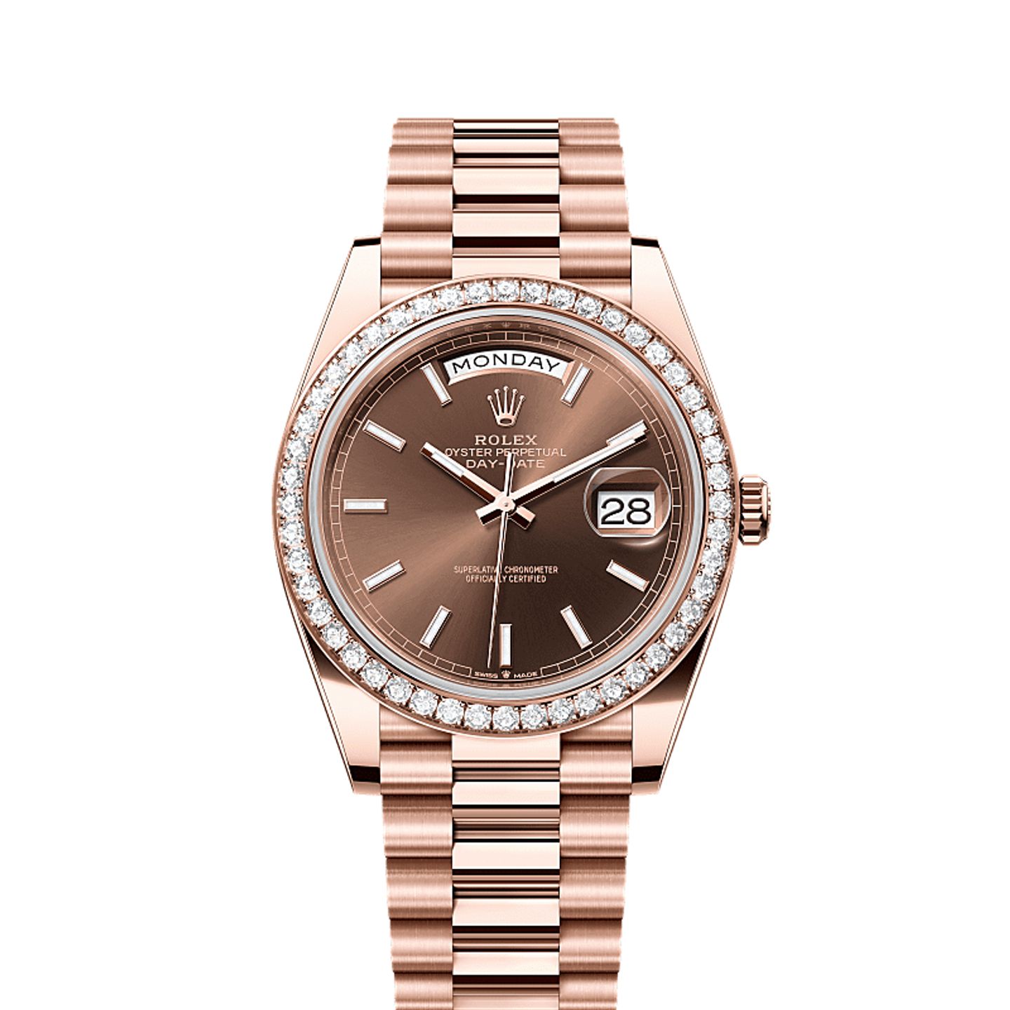 Rolex Day-Date 40 228345RBR (2025) - Brown dial 40 mm Rose Gold case (1/1)