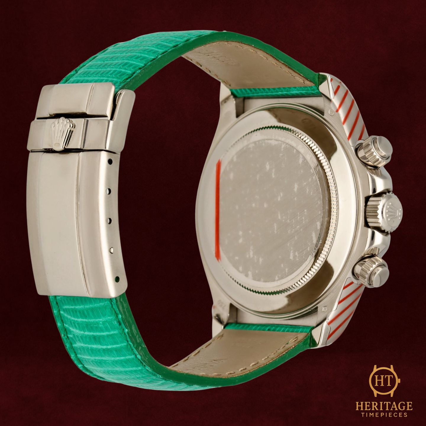 Rolex Daytona 116519 (2004) - Green dial 40 mm White Gold case (5/8)