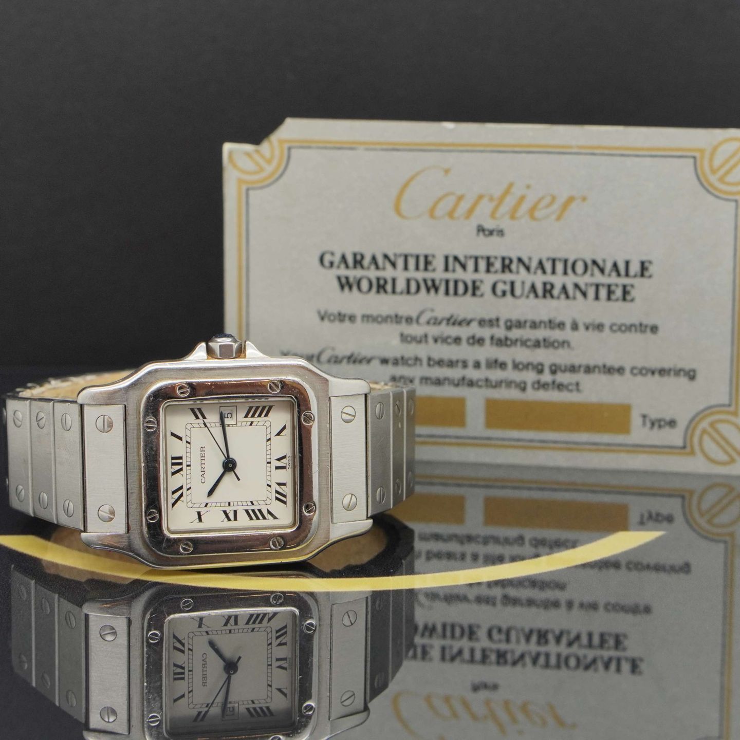Cartier Santos 2960 (1985) - White dial 29 mm Steel case (5/8)