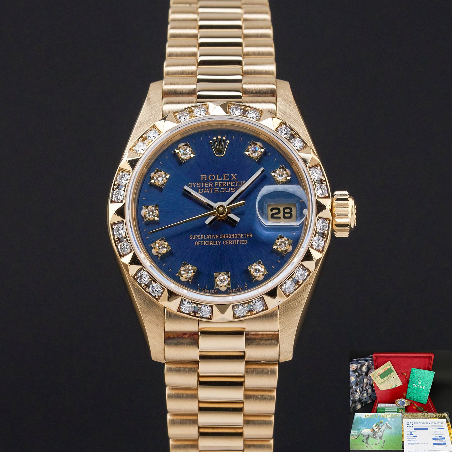 Rolex Lady-Datejust 69258 (1994) - 26 mm Yellow Gold case (1/8)