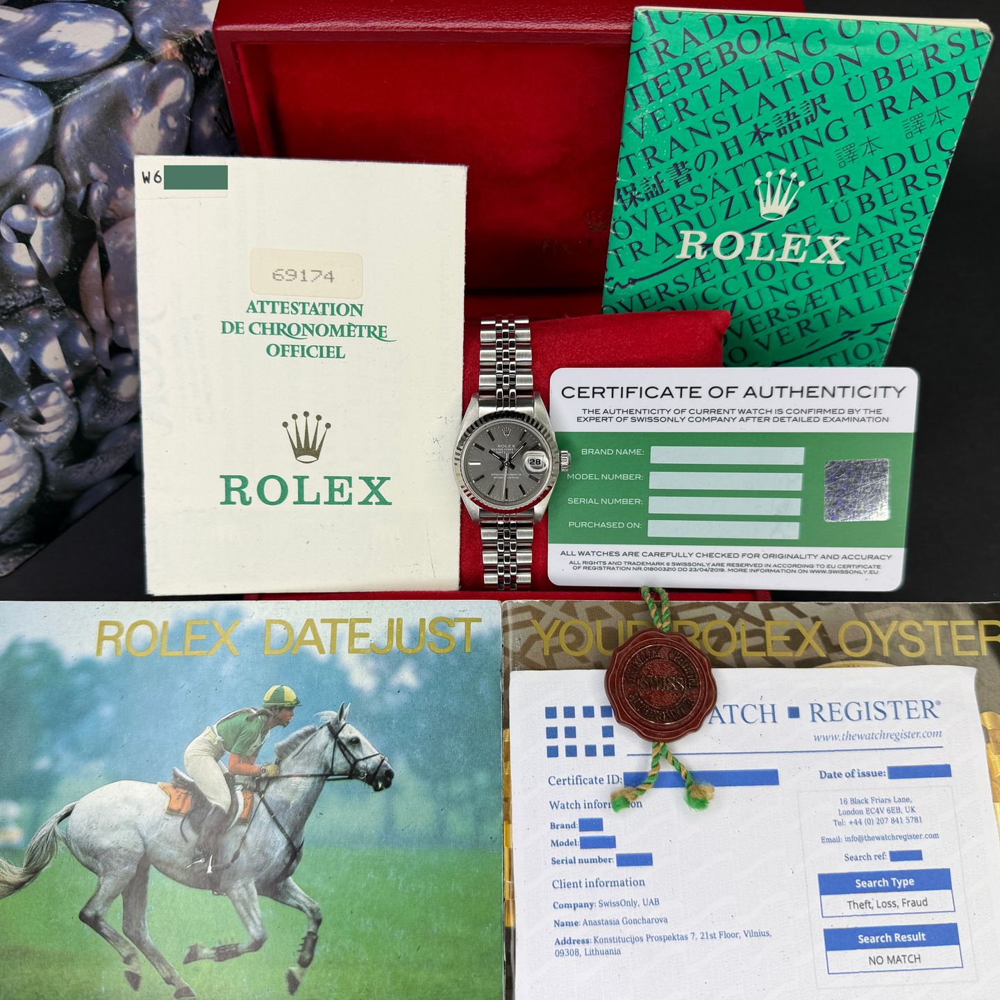 Rolex Lady-Datejust 69174 (1995) - 26 mm Steel case (3/8)