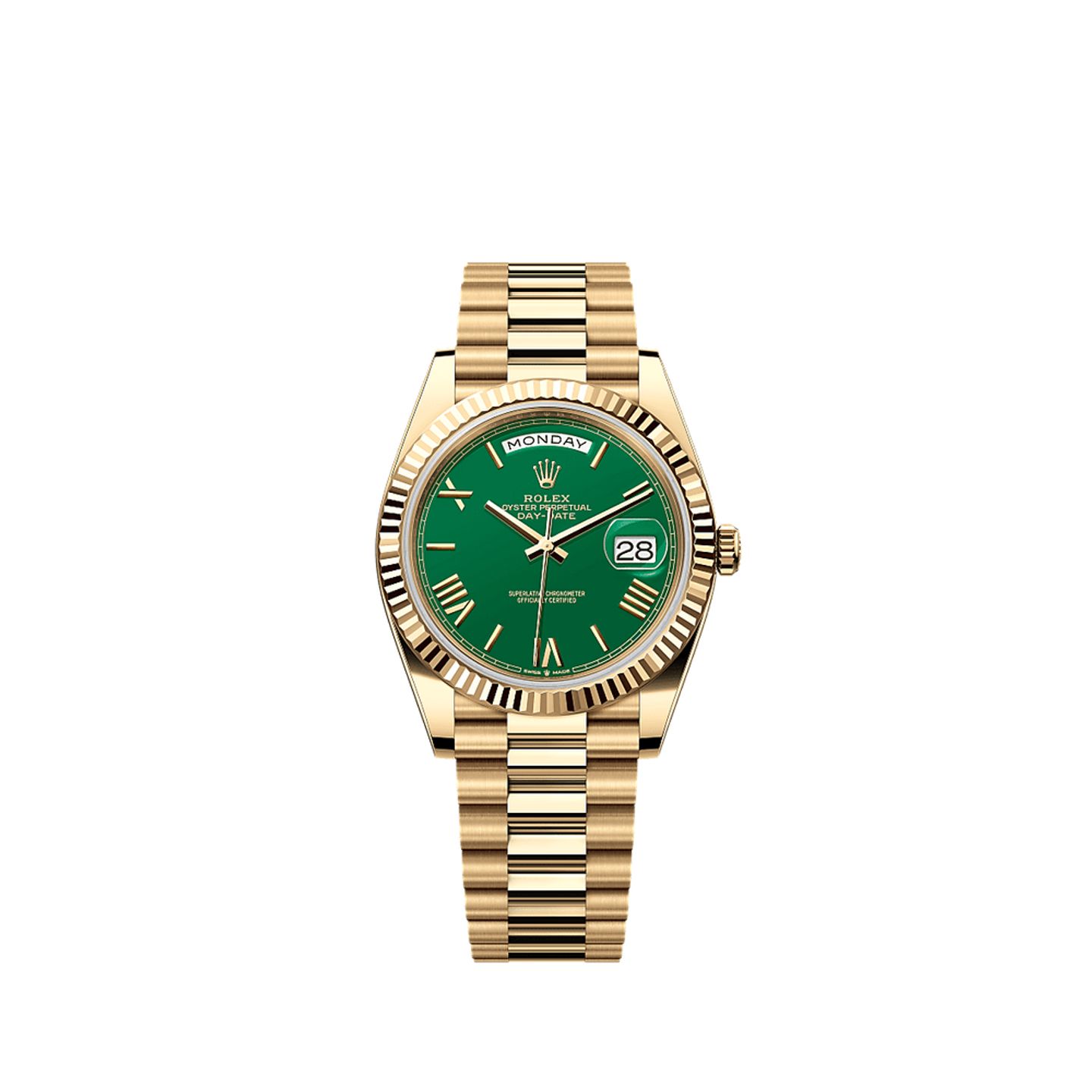 Rolex Day-Date 40 228238 (2025) - Green dial 40 mm Yellow Gold case (5/5)