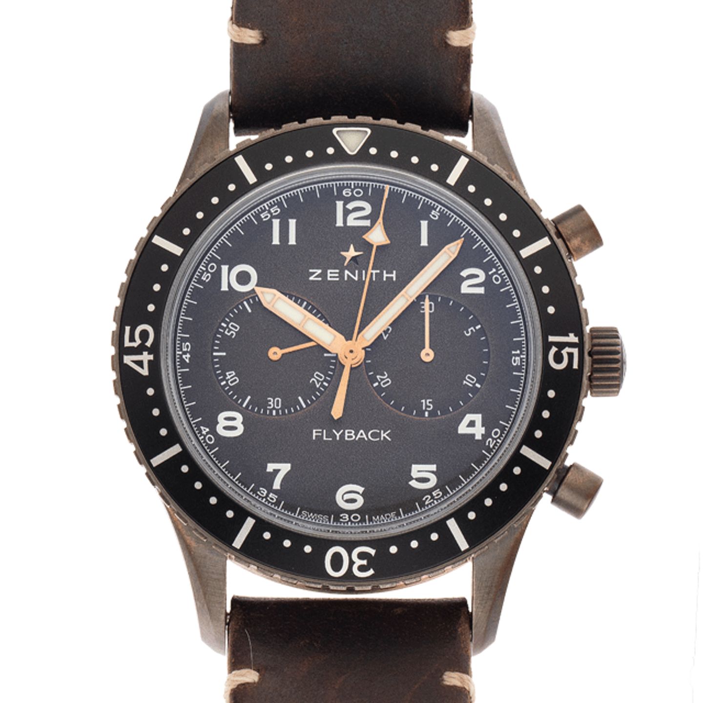 Zenith Pilot 29.2240.405/18.C801 (2022) - Brons wijzerplaat 43mm Brons (7/7)