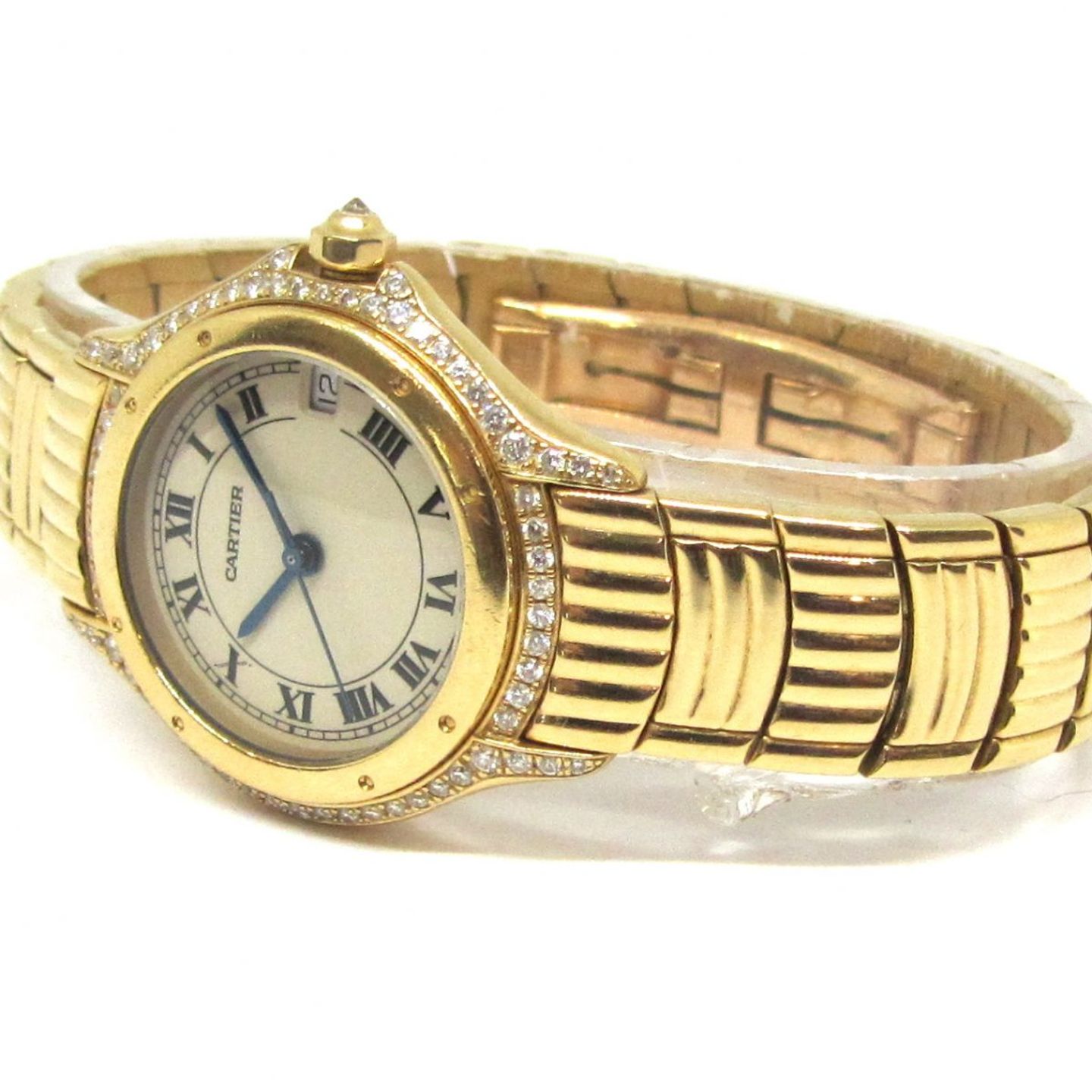 Cartier Cougar Unknown (Unknown (random serial)) - Champagne dial 26 mm Yellow Gold case (6/6)