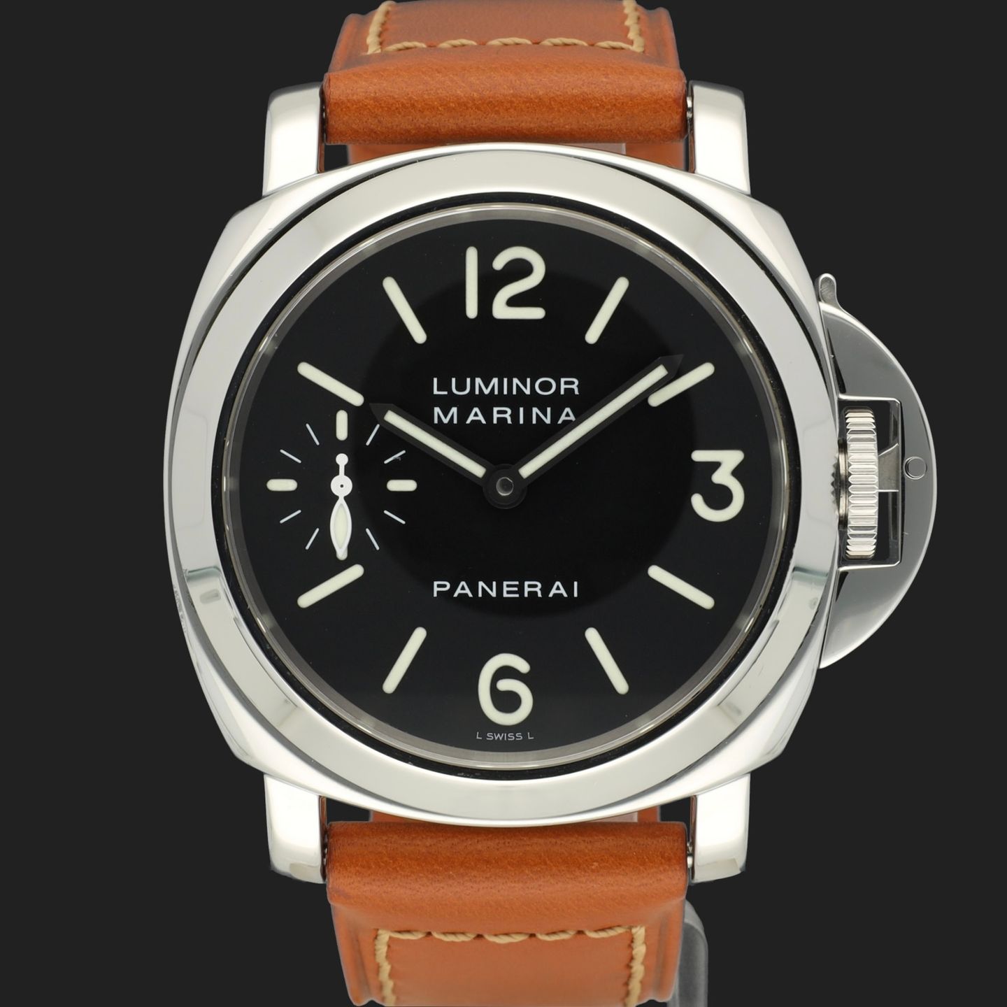 Panerai Luminor Marina PAM00001 (2006) - Zwart wijzerplaat 44mm Staal (2/8)