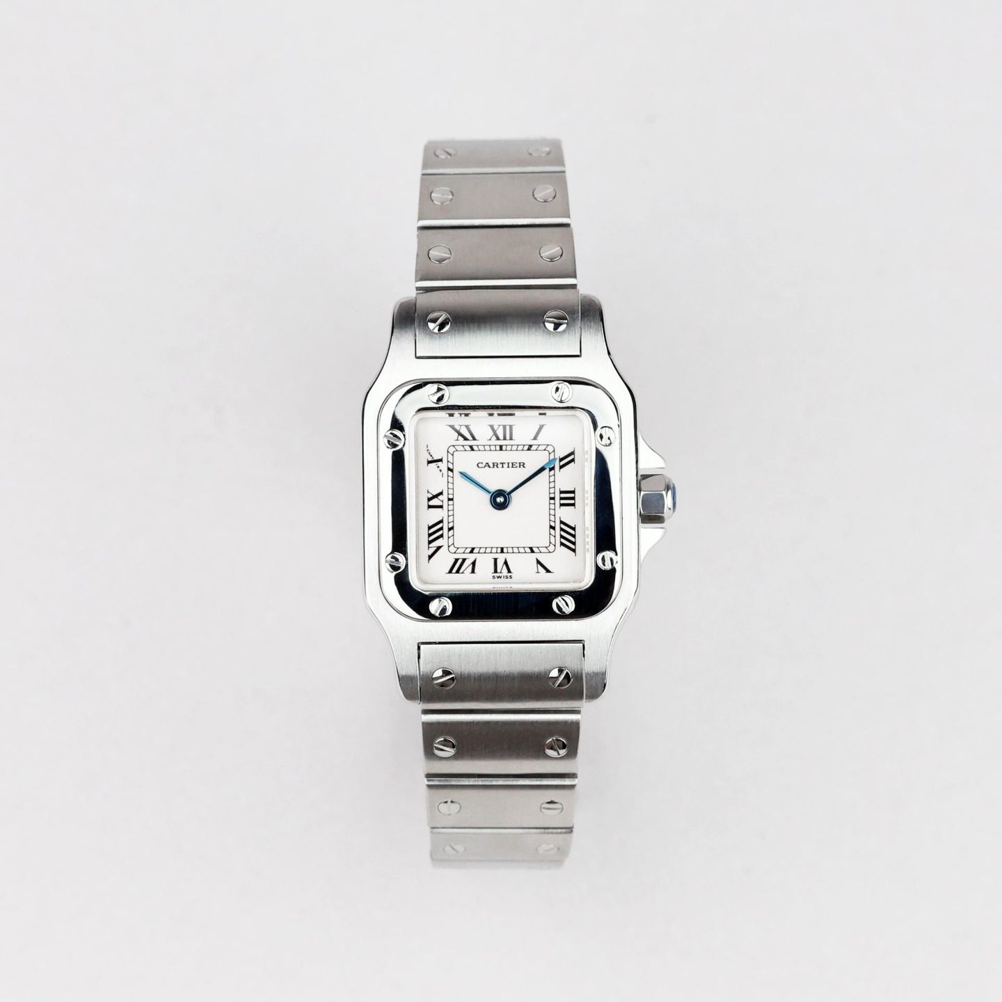 Cartier Santos 9057930 (Unknown (random serial)) - White dial 24 mm Steel case (1/7)