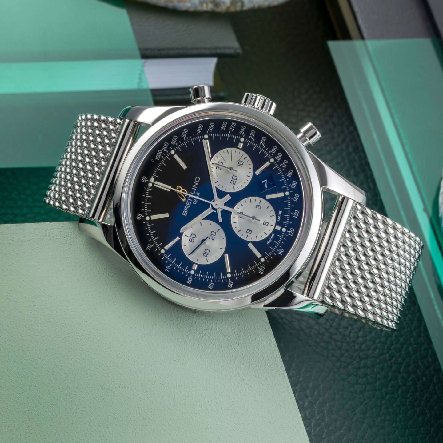 Breitling Transocean Chronograph AB0151 (2011) - 43 mm Steel case (2/8)