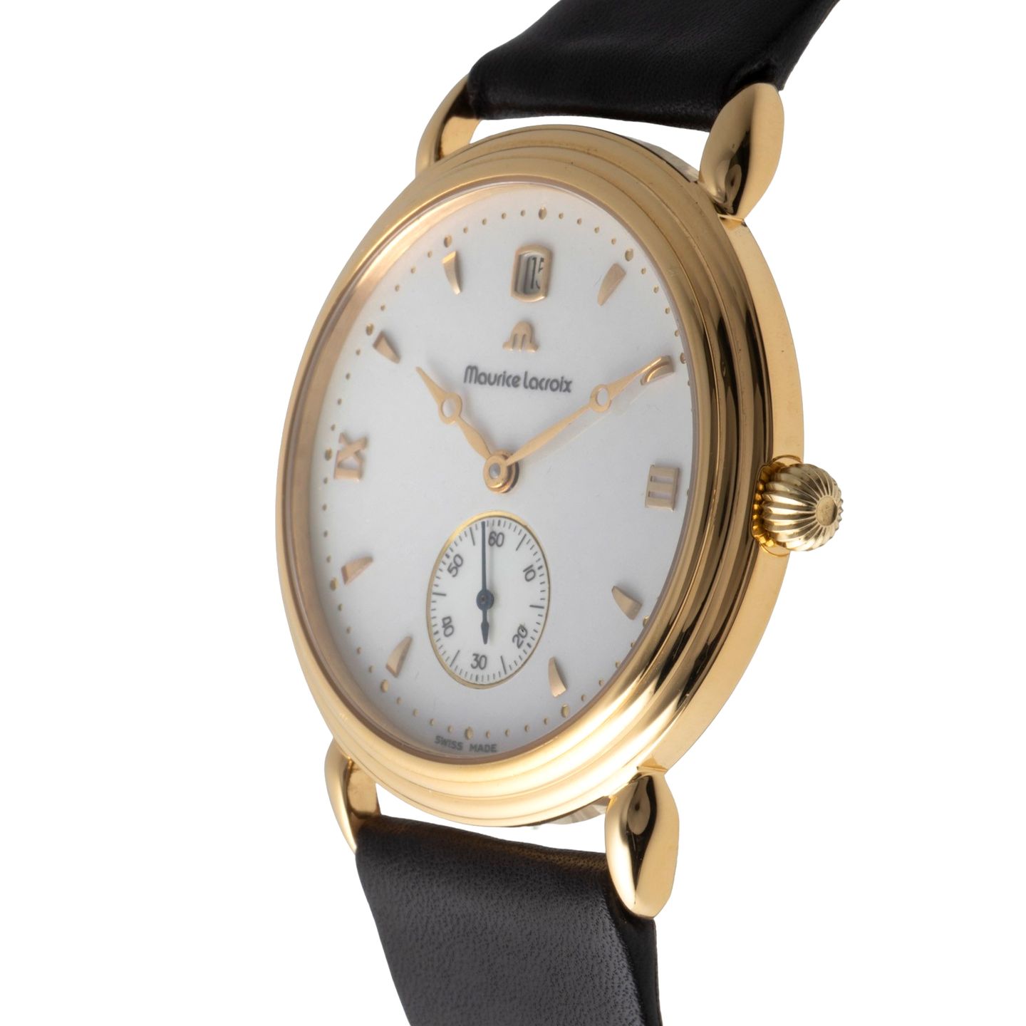 Maurice Lacroix Unknown 93489 (1995) - White dial 36 mm Gold/Steel case (6/8)