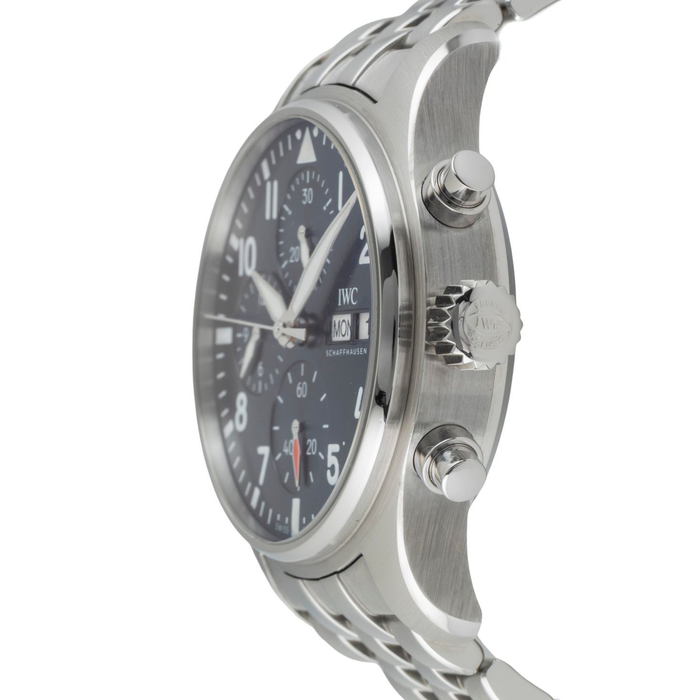 IWC Pilot Chronograph IW388102 (Unknown (random serial)) - Blue dial 41 mm Steel case (6/8)