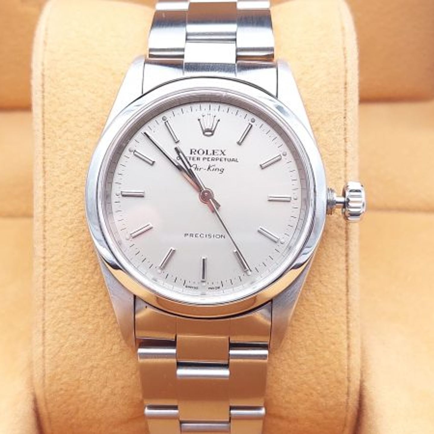 Rolex Air-King 14000 (1999) - Zilver wijzerplaat 34mm Staal (1/9)