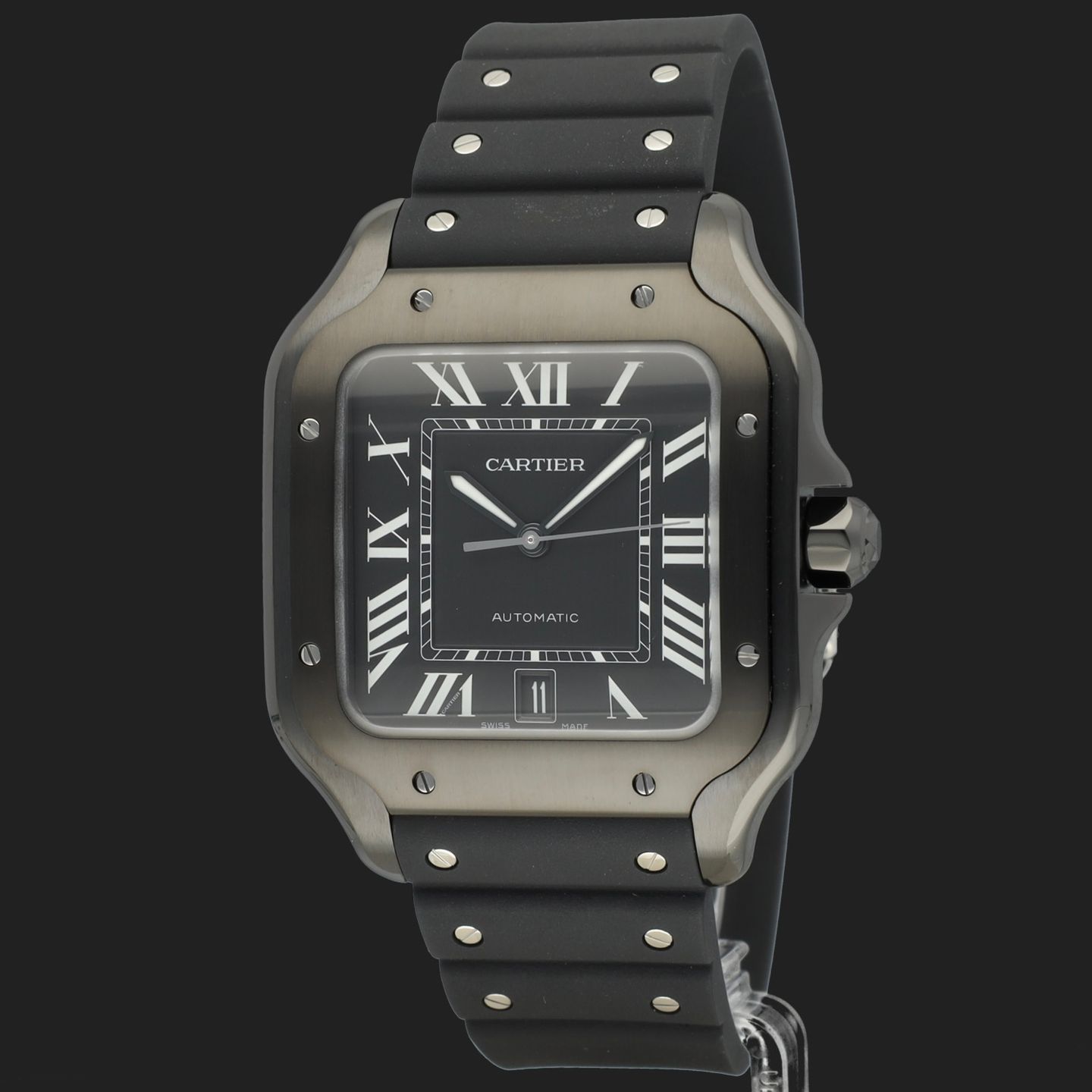 Cartier Santos WSSA0039 (2025) - Black dial 40 mm Steel case (1/8)