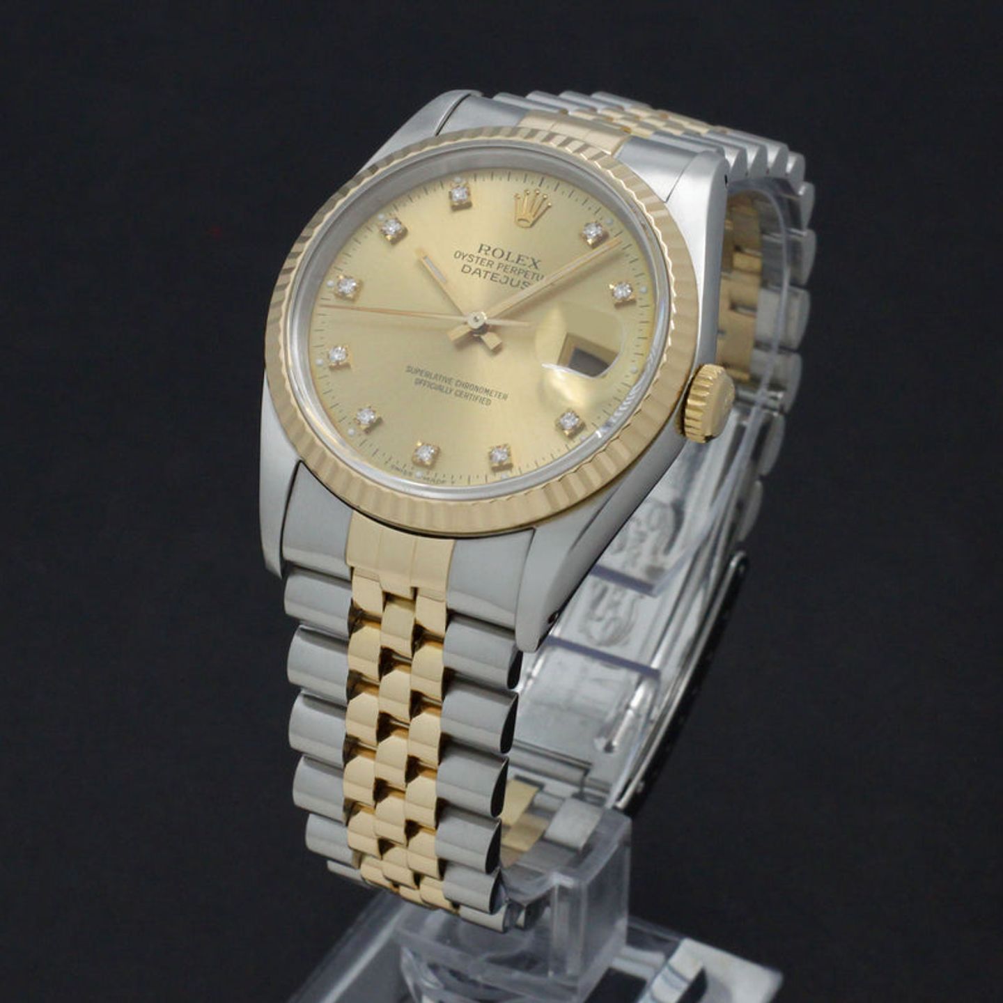 Rolex Datejust 36 16233 (1991) - Goud wijzerplaat 36mm Goud/Staal (2/7)