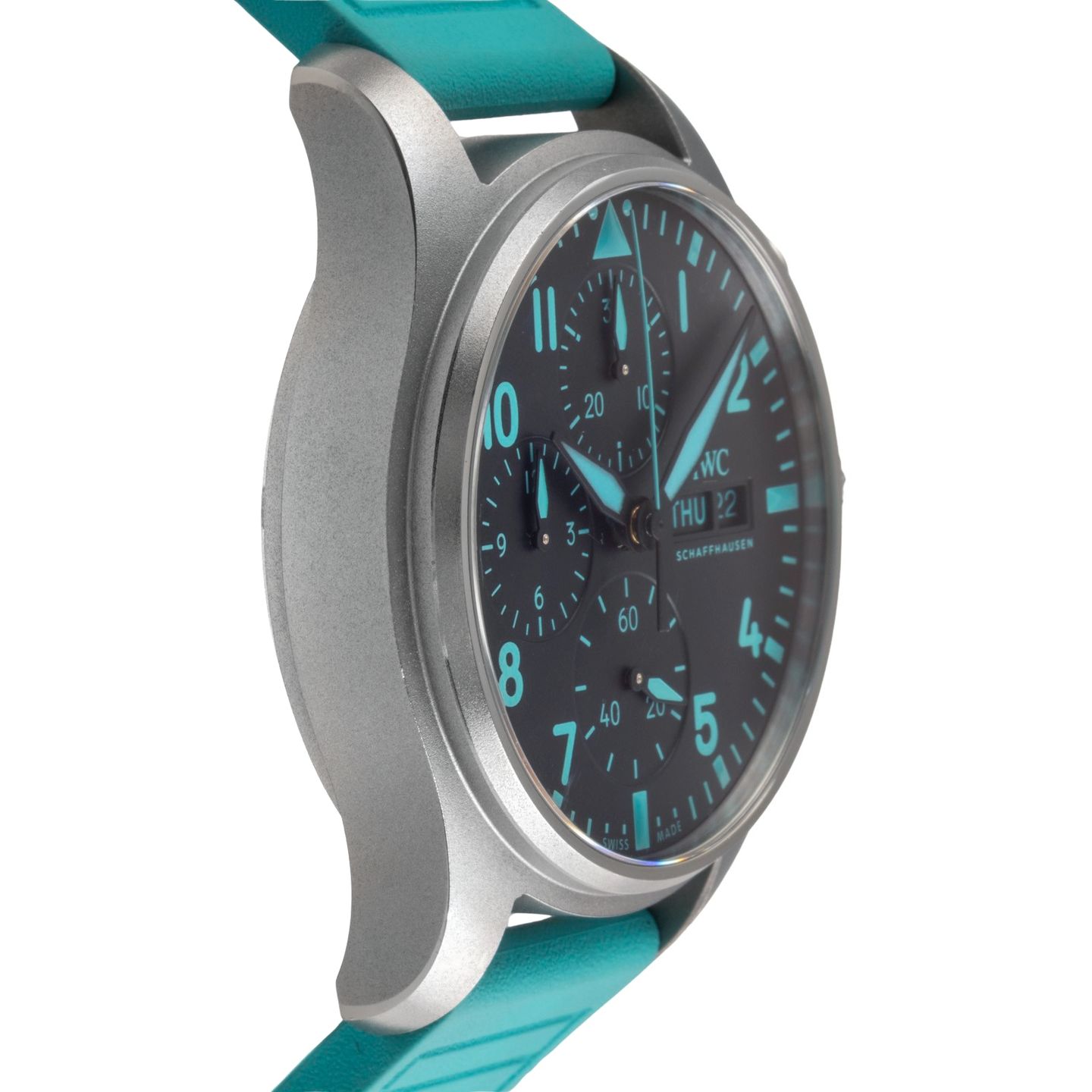 IWC Pilot Chronograph IW388108 (Unknown (random serial)) - Black dial 41 mm Titanium case (7/8)