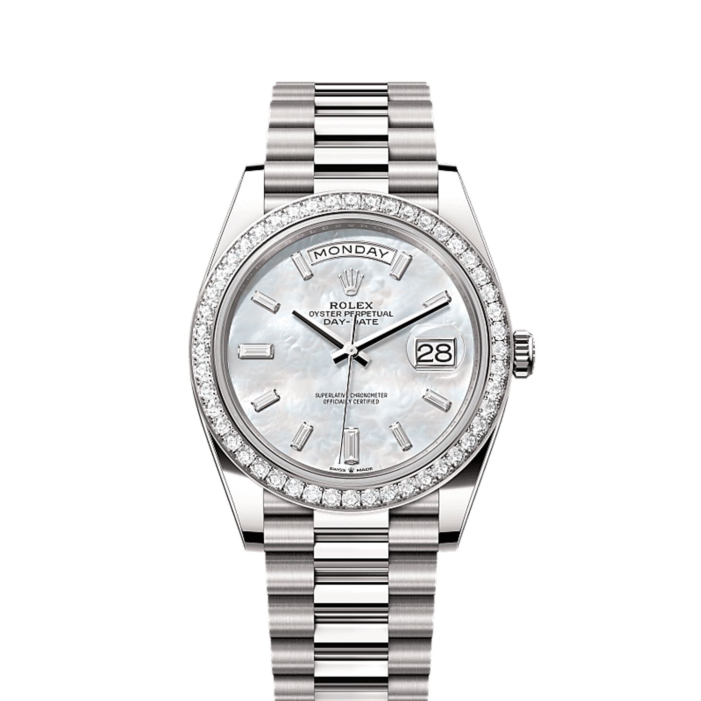 Rolex Day-Date 40 228349RBR (2025) - White dial 40 mm White Gold case (1/1)