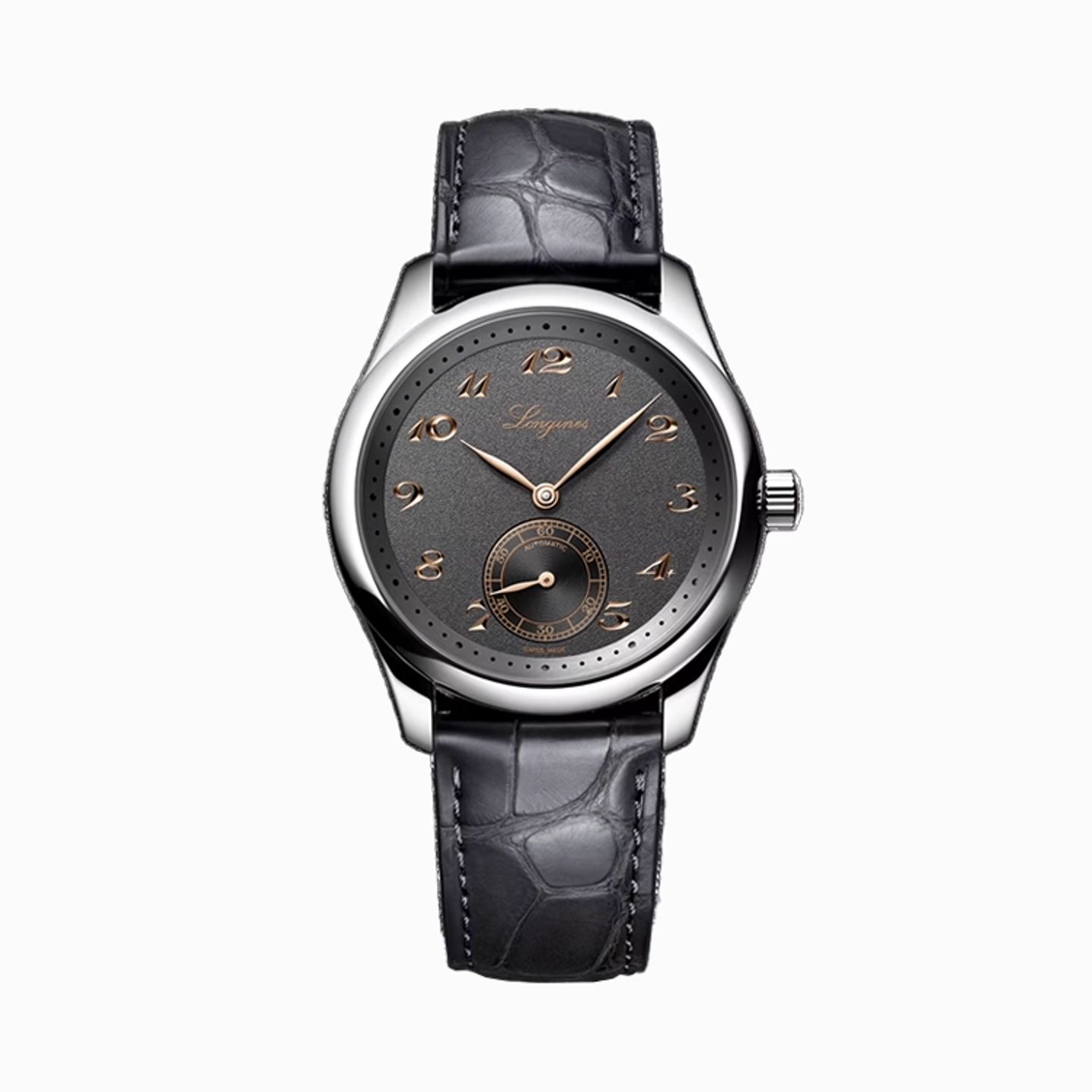 Longines Master Collection L2.843.4.63.2 (2025) - Grijs wijzerplaat 39mm Staal (1/1)