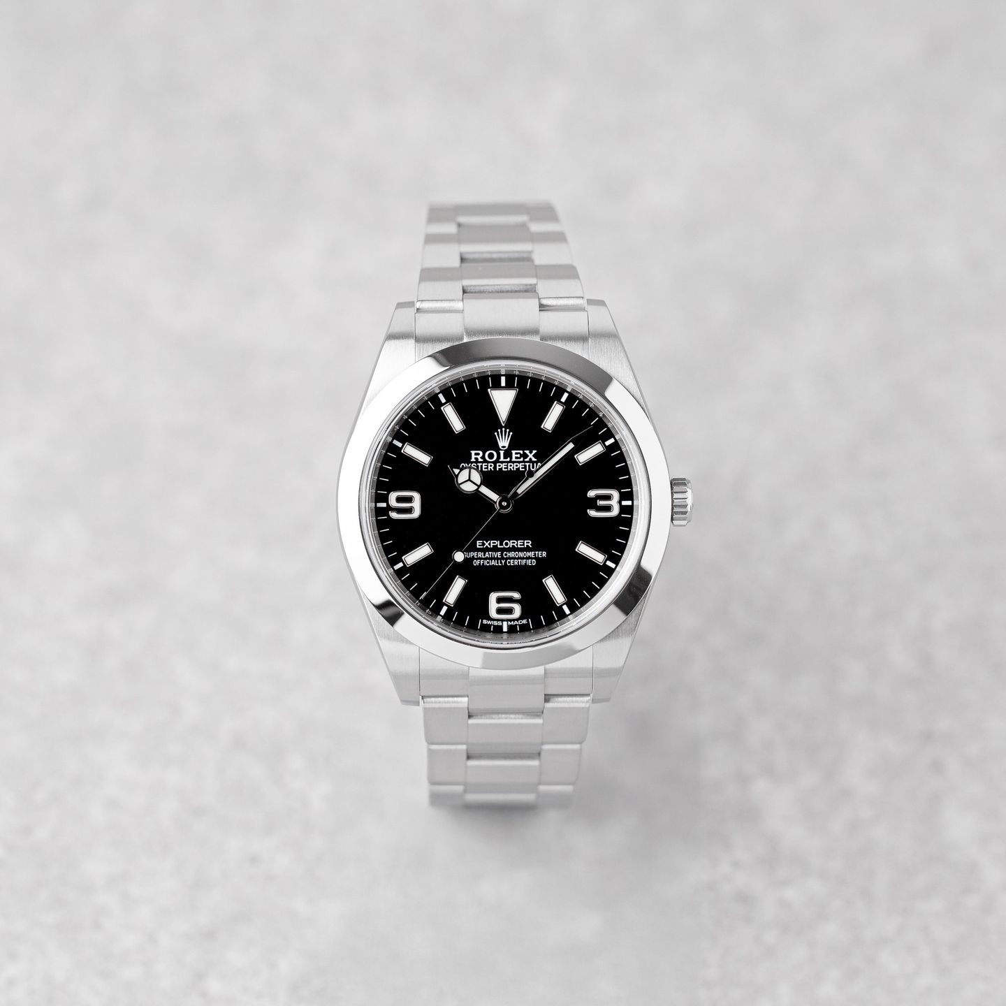 Rolex Explorer 214270 (2020) - Black dial 39 mm Steel case (1/8)