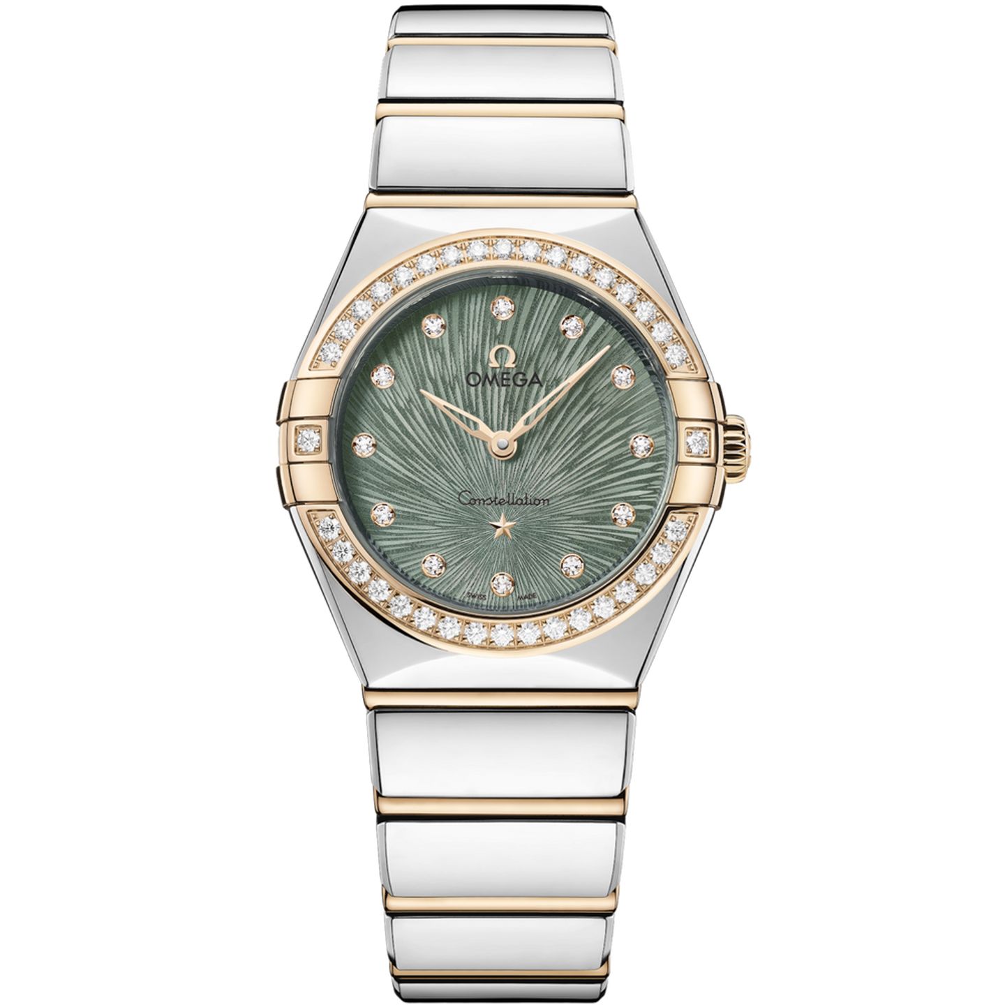 Omega Constellation 131.25.28.60.60.001 (2025) - Groen wijzerplaat 28mm Goud/Staal (1/1)