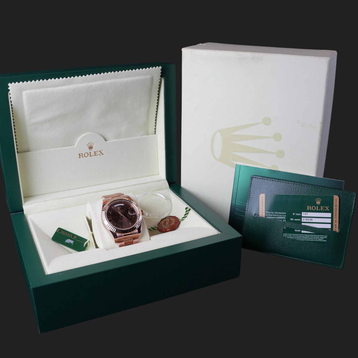 Rolex Day-Date II 218235 (2013) - 41 mm Rose Gold case (8/8)