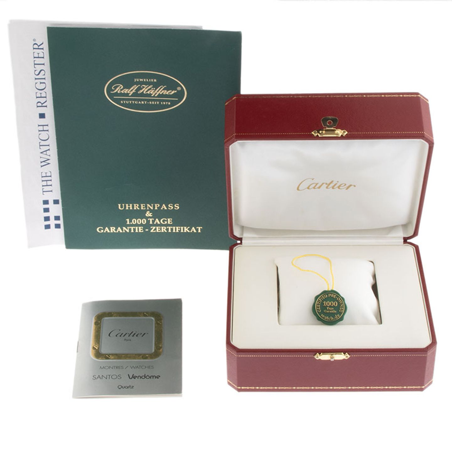 Cartier Santos Galbée 1057930 (1995) - Wit wijzerplaat 24mm Goud/Staal (2/8)