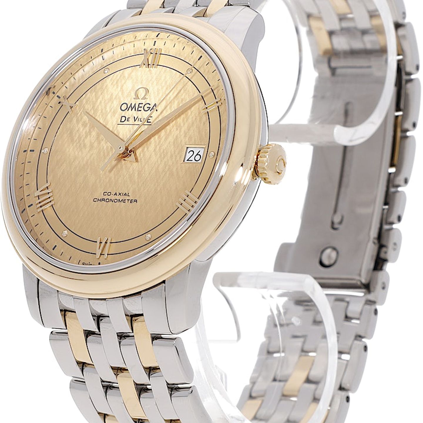 Omega De Ville Prestige 424.20.40.20.08.001 (Onbekend (willekeurig serienummer)) - Champagne wijzerplaat 40mm Staal (3/5)