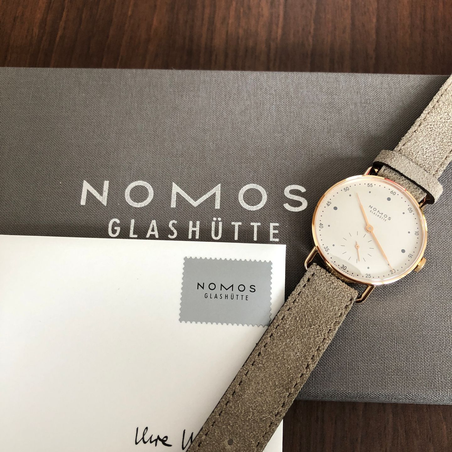 NOMOS Metro 1170 (2022) - White dial 33 mm Rose Gold case (7/8)