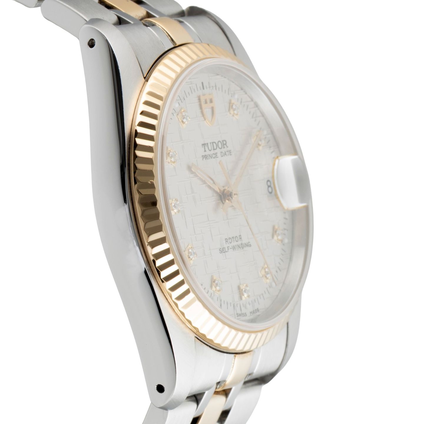 Tudor Prince Date 74033 (Unknown (random serial)) - Silver dial 34 mm Gold/Steel case (7/8)