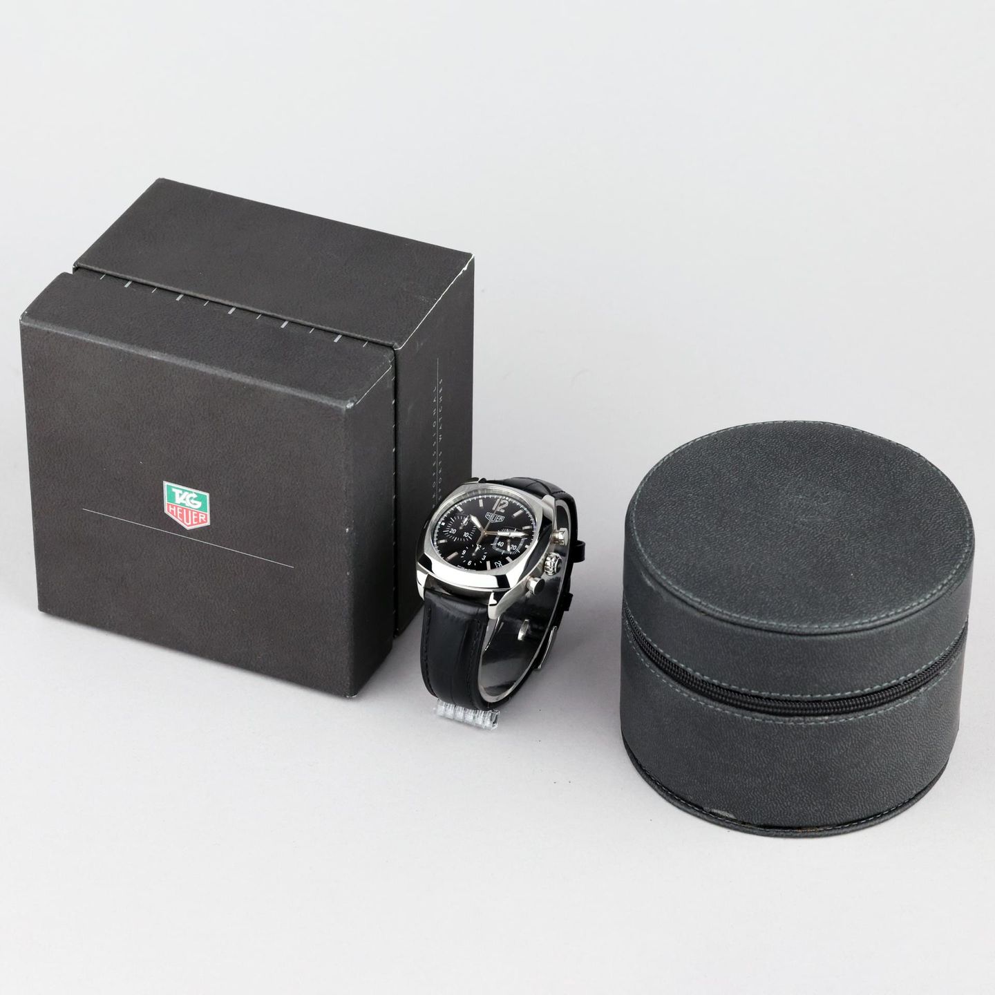 TAG Heuer Monza CR2110 (Onbekend (willekeurig serienummer)) - Zwart wijzerplaat 38mm Staal (8/8)