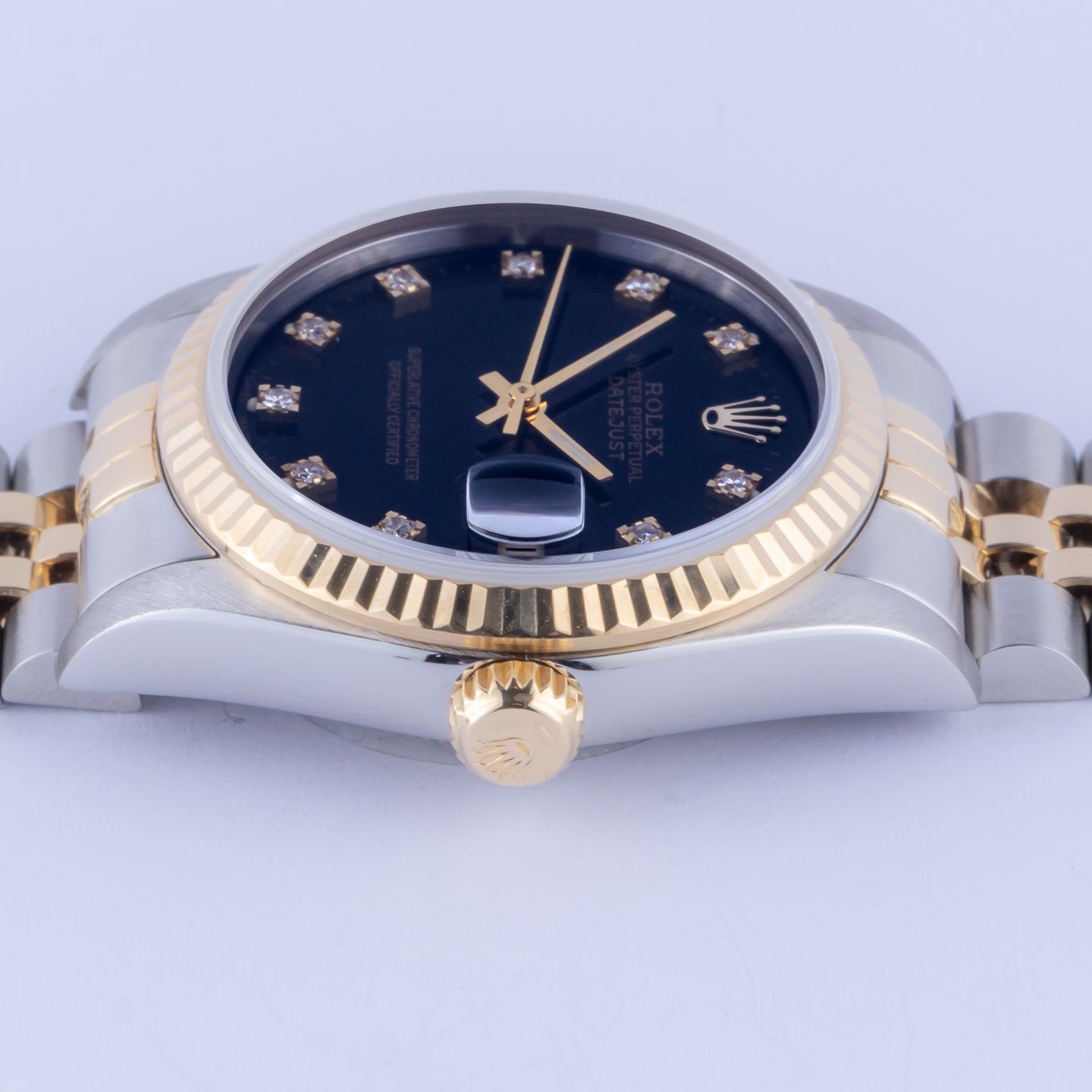 Rolex Datejust 31 68273 (1994) - Black dial 31 mm Gold/Steel case (5/8)